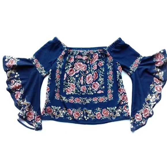 Blue Rain Blouse Size S - Picture 2 of 9